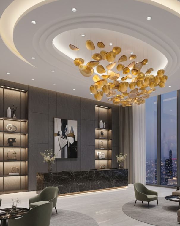 Apricot Leaf Chandelier