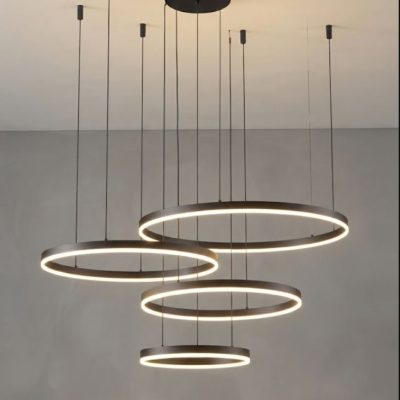 Asymmetrical 4 Circle LED Chandelier