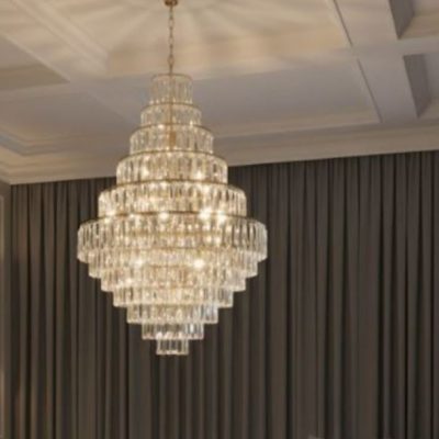 Brass Regal Crystal Chandelier Light