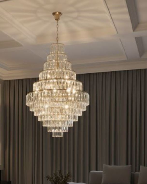 Brass Regal Crystal Chandelier Light