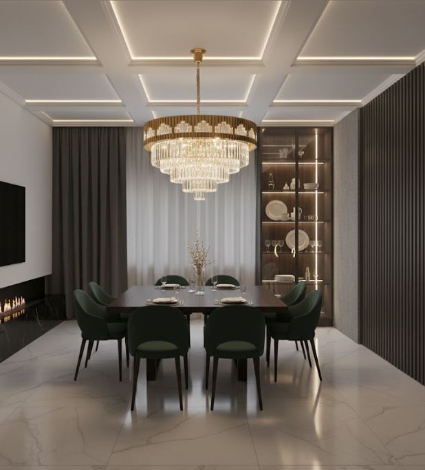 Crystal Gold Chandelier Light Dining