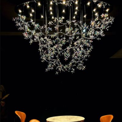 Crystal Vine Flush Mount Chandelier Light