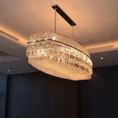 Elliptical Crystal Chandelier Light Trybe