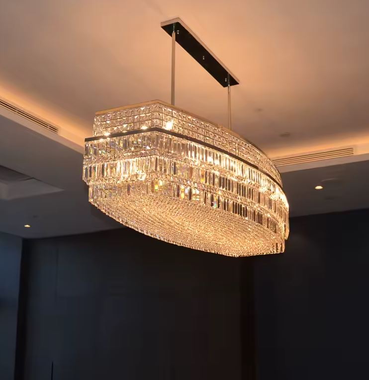 Elliptical Crystal Chandelier Light Trybe
