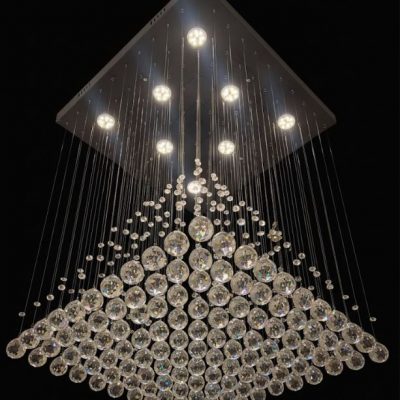 K9 Crystal Pyramid Rain Pendant Chandelier