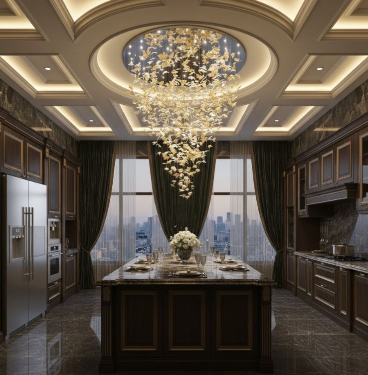 Large Scale Luxury Hotel Chandelier Light for kitchen
