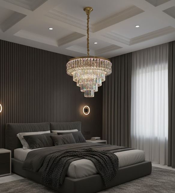 RGB Crystal LED Chandelier Bedroom