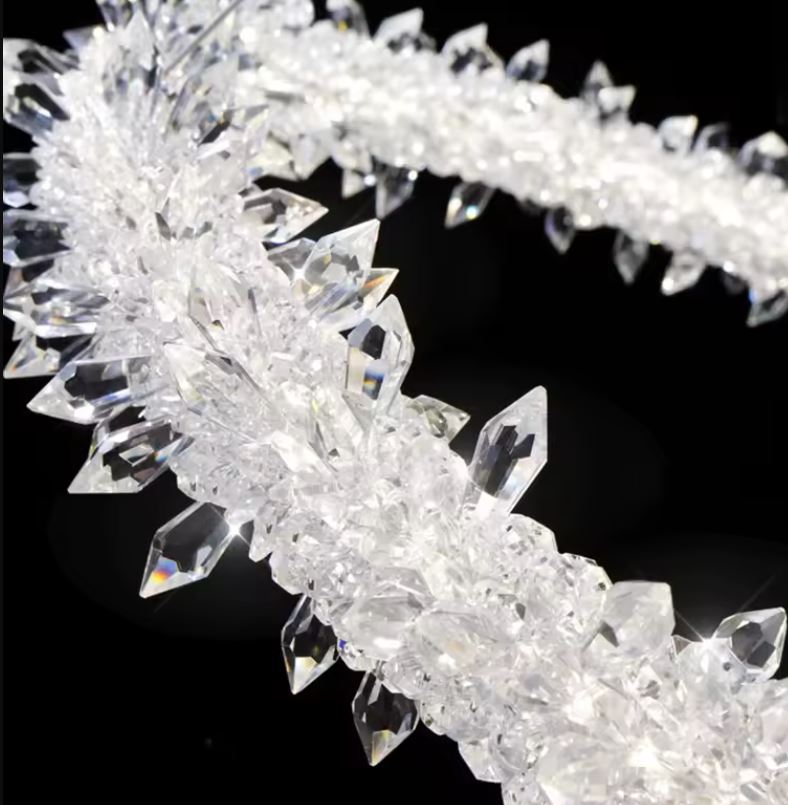 3 Interstellar Rings Crystal Chandelier details