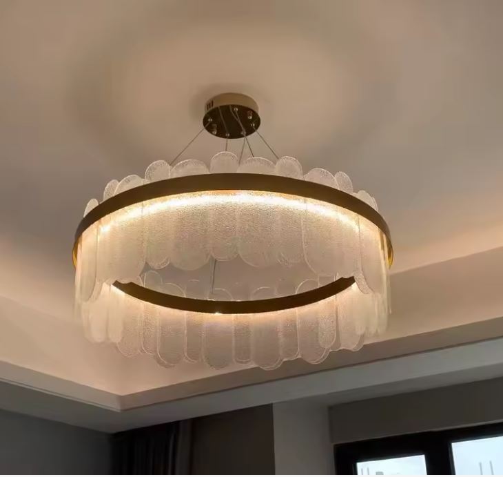 80cm Glass LED Chandelier Light