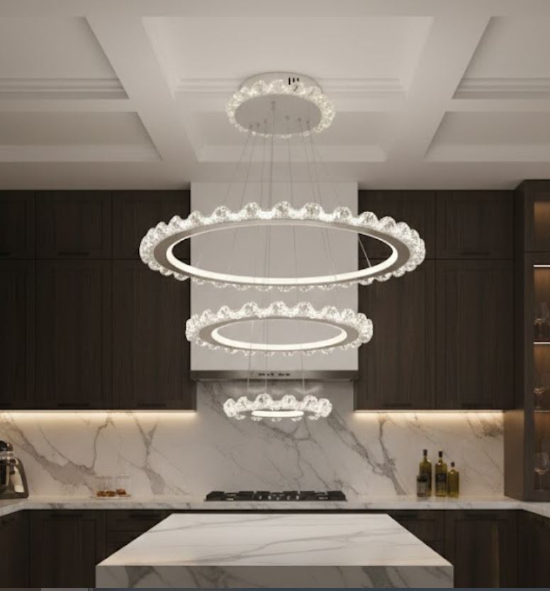 Acrylic Diffused Chandelier Light warm white