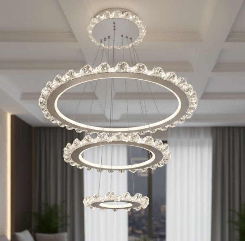 Acrylic Diffused Ring Chandelier Light