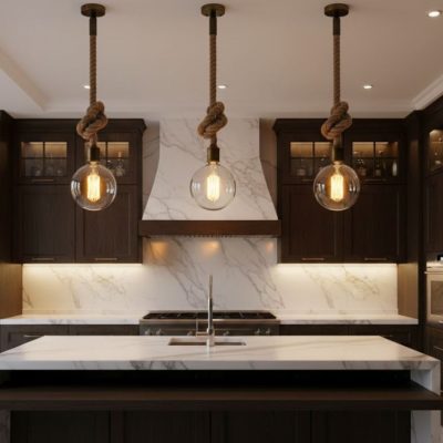 Edison Hemp Rope Kitchen Light