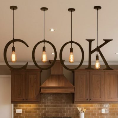 COOK Alphabet Chandelier for Kitchen