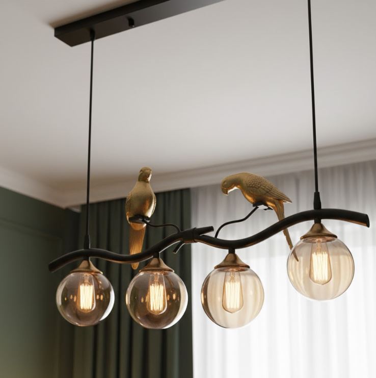 Golden Bird Pendant Chandelier