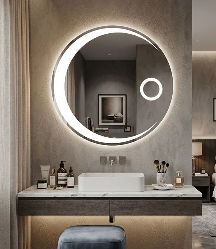 3-in-1 Moon LED Vanity Mirror