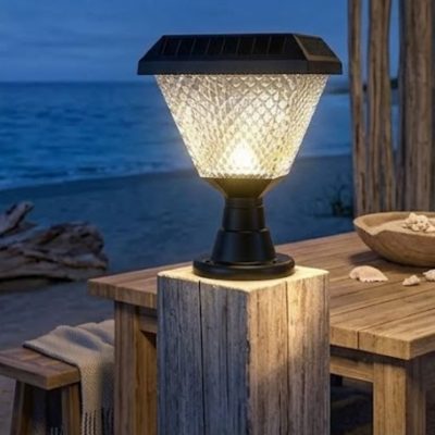 Diamond Solar Gate Lamp