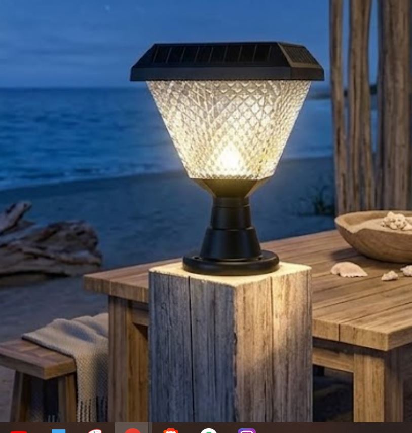 Diamond Solar Gate Lamp