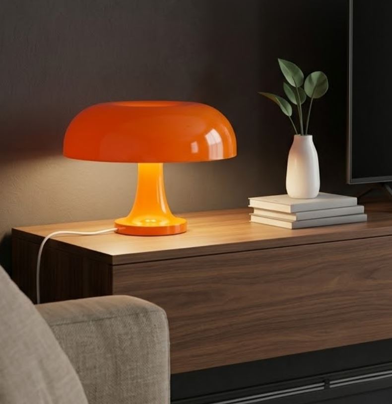Orange Mushroom Bedside Lamp