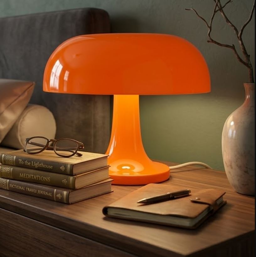 Orange Mushroom Bedside Trendy Lamp