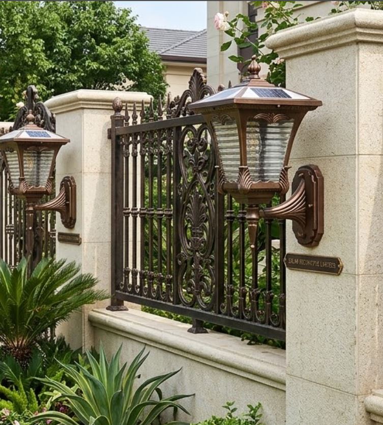 Vintage Solar Fence Lantern garden Vintage Solar Fence Lantern garden