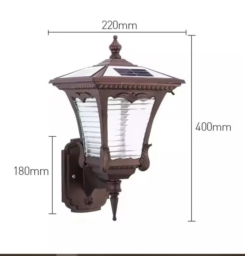 Size of the Solar Fence Lantern