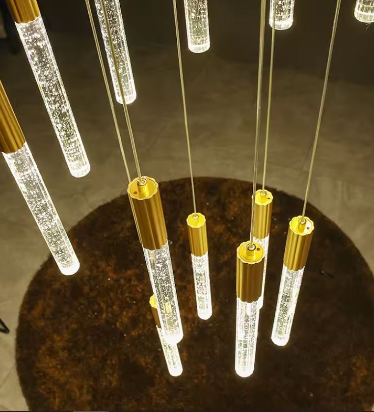 16 Drop Spiral Chandelier Light