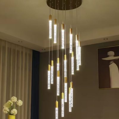 16 Drop Spiral Stairwell Chandelier