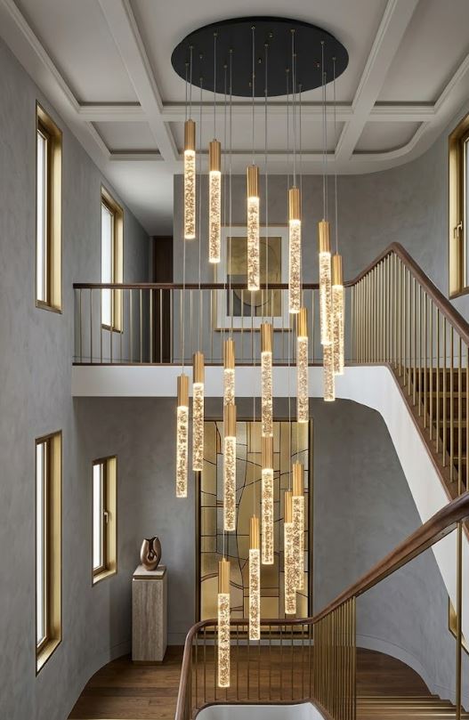 16 Drop Spiral Stairwell Chandelier Details 16 Drop Spiral Stairwell Chandelier Details