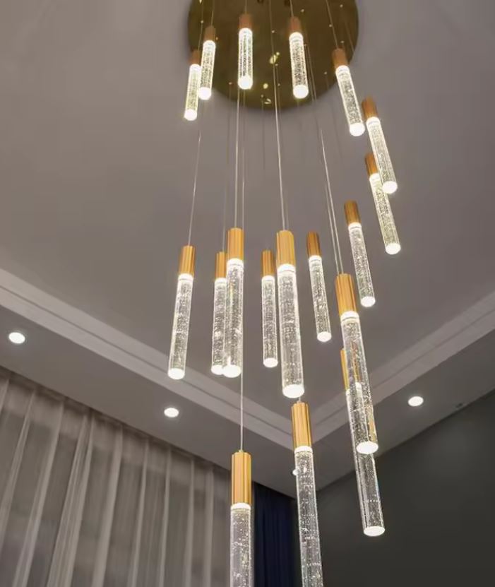 16 Drop Spiral Stairwell Chandelier Light 16 Drop Spiral Stairwell Chandelier Light