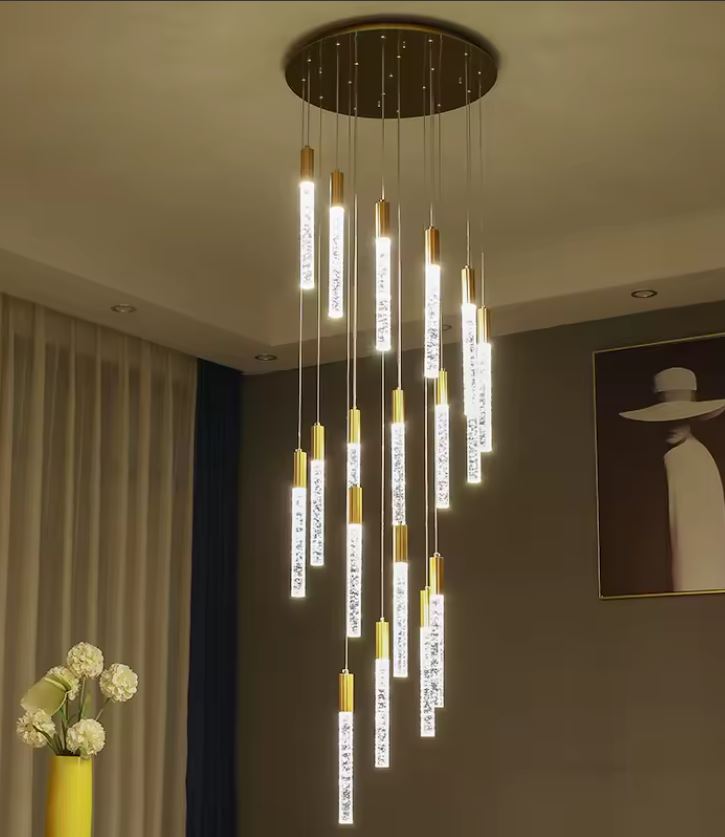 16 Drop Spiral Stairwell Chandelier