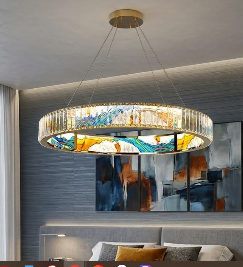 Art-Glass Chandelier Light