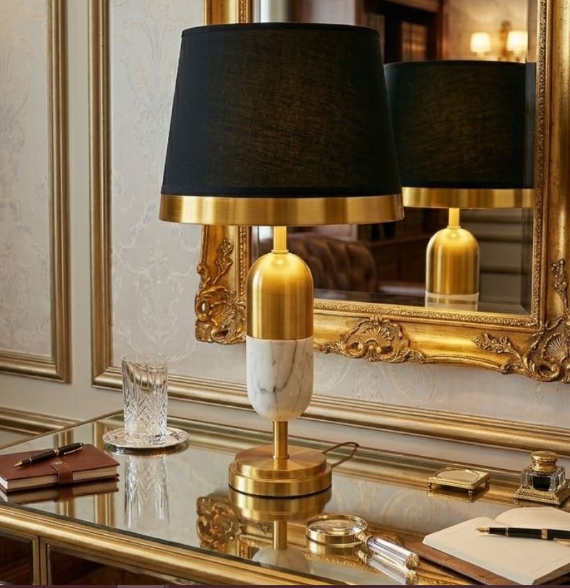 Capsule Gold and MarbleLamp