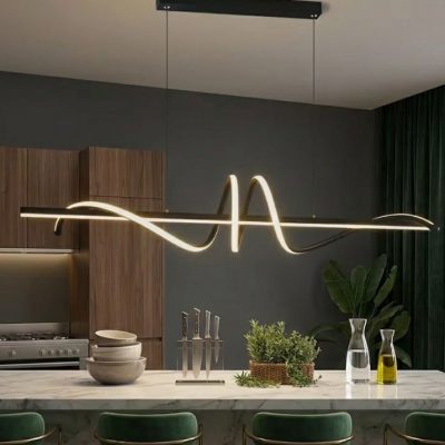 Linear Wavy Chandelier