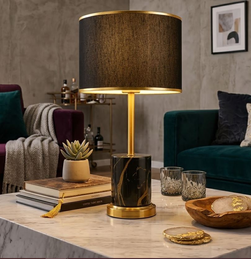 Marble Base Bedside Table Light