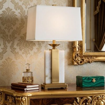 Marble Bedside Table Lamp