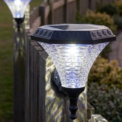 Solar-Powered Fence Lamp