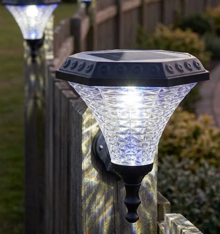 Solar-Powered Fence Lamp