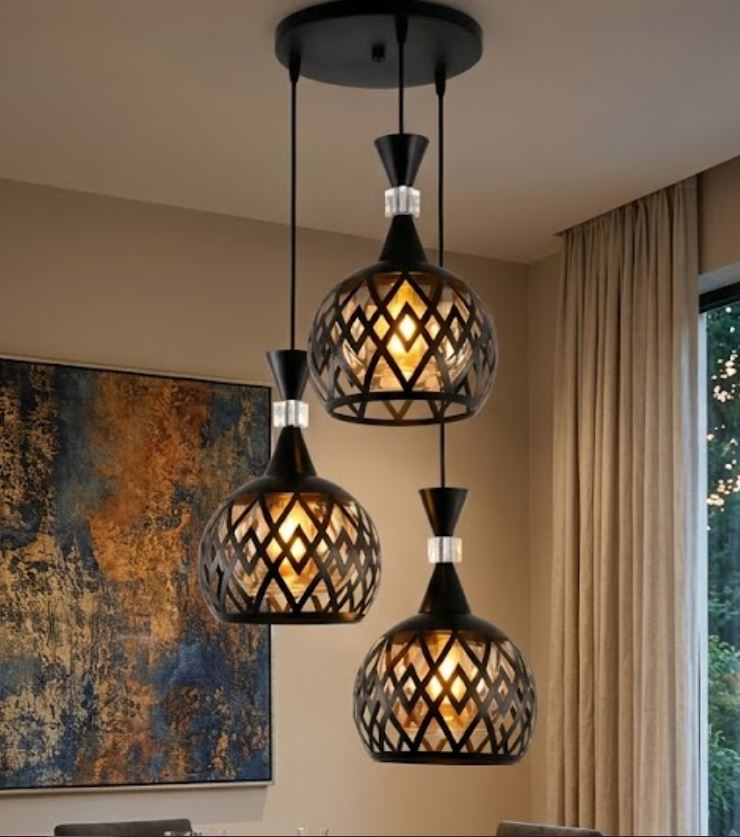 3-Drop Chandelier Light