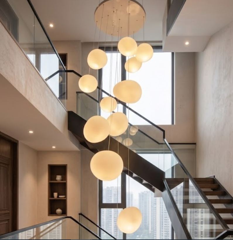 7-16 Drop Frosted Pebble LED Chandelier Light 7-16 Drop Frosted Pebble LED Chandelier Light