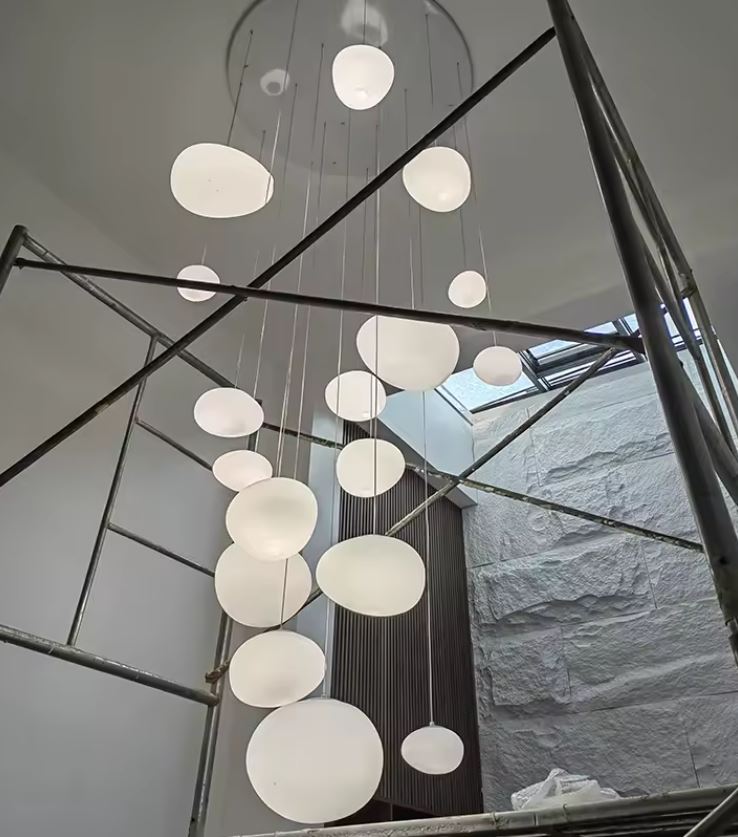 7-16 Drop Frosted Pebble LED Chandelier warm light 7-16 Drop Frosted Pebble LED Chandelier warm light