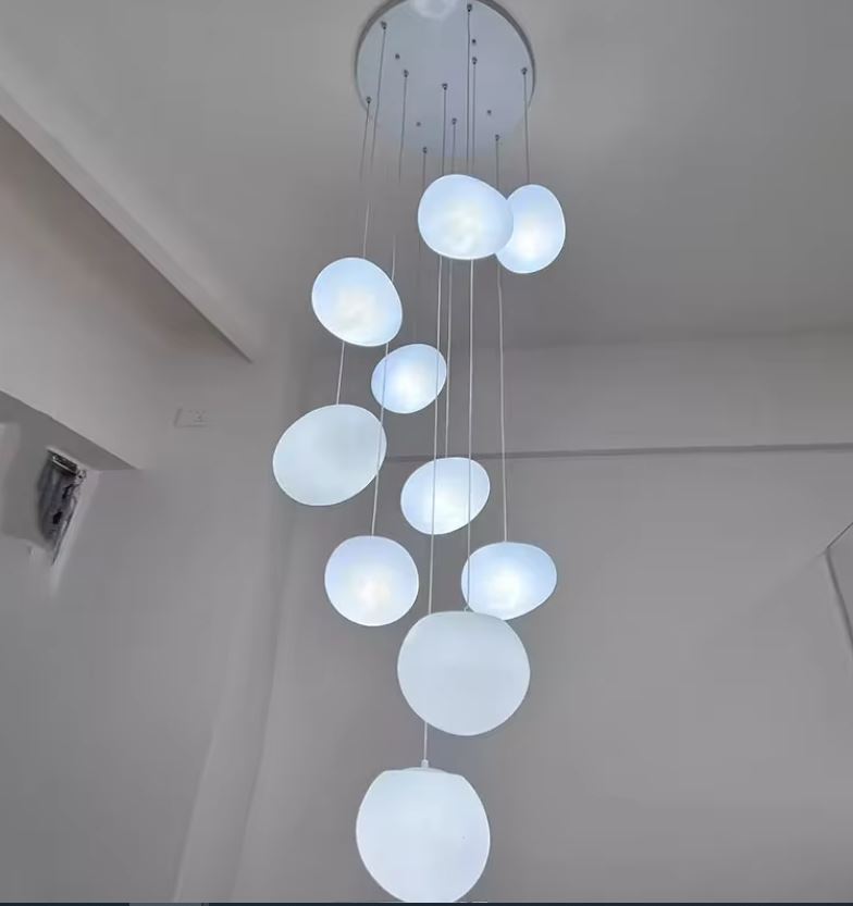 7-16 Drop Frosted Pebble LED Chandelier white light 7-16 Drop Frosted Pebble LED Chandelier white light