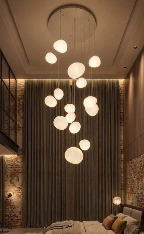 7-16 Drop Frosted Pebble LED Chandelier 7-16 Drop Frosted Pebble LED Chandelier