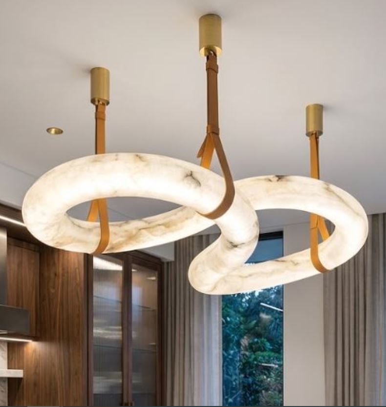Alabaster Infinity Pendant Chandelier