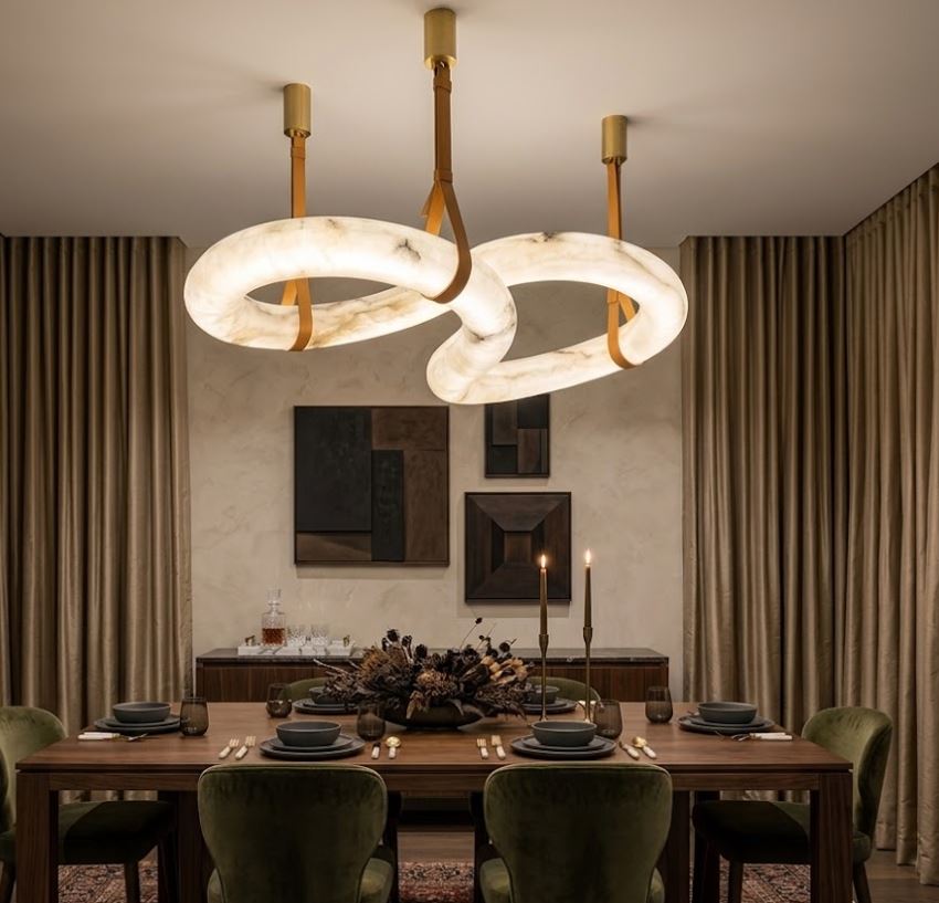 Alabaster Infinity Pendant Chandelier Light Alabaster Infinity Pendant Chandelier Light