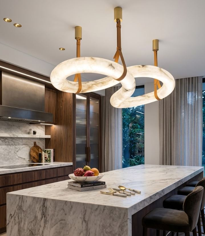 Alabaster Infinity Pendant Chandelier Alabaster Infinity Pendant Chandelier