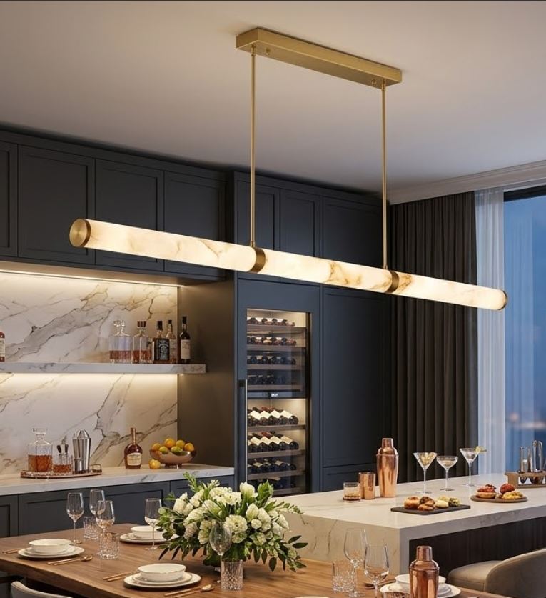 Alabaster Linear Dining Chandelier