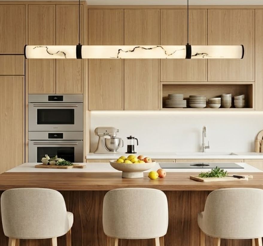 Alabaster Suspension Dining Chandelier Light