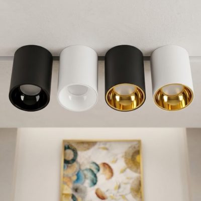 Black and Gold Surface-Mounted Downlight