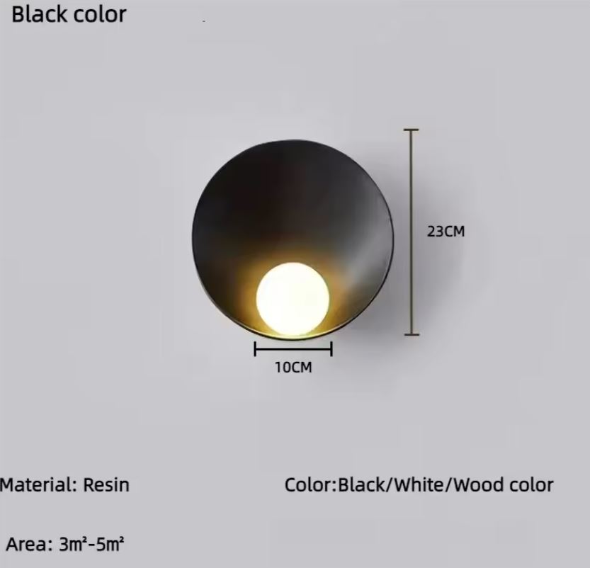 Concave Sconce Wall Lamp black