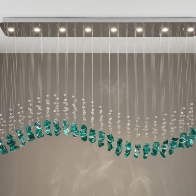 Luxury Emerald Pebble Chandelier